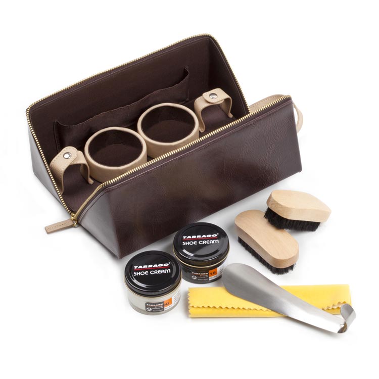 De-Luxe-Schuhpflege-Reiseset Braun